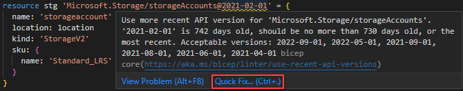 The screenshot of Simplify interpolation linter rule quick fix.