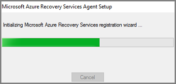 Screenshot shows how to run Recovery Services agent installer credentials.