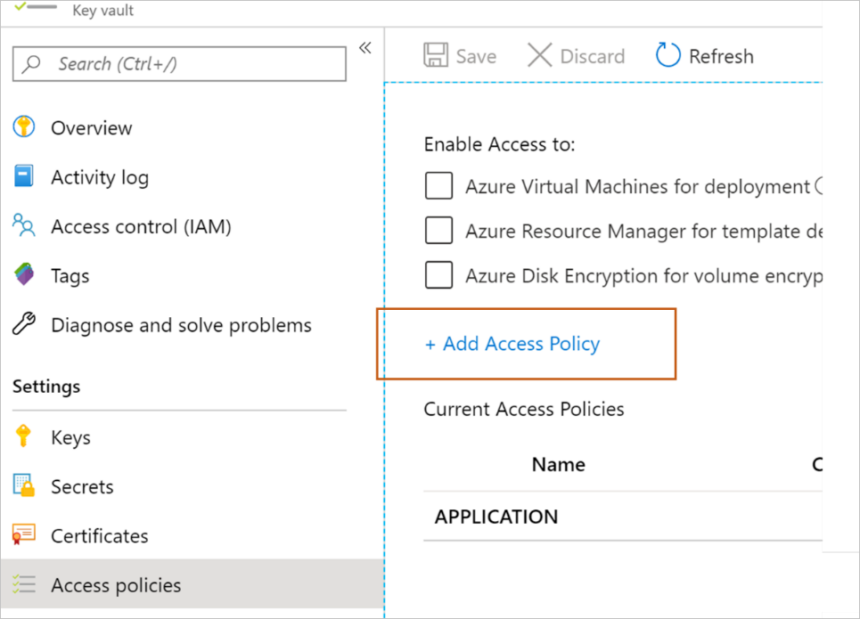 Add Access Policies