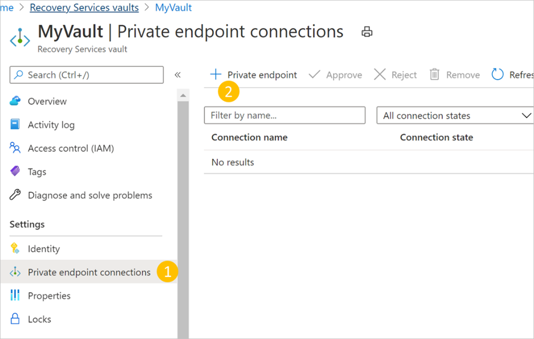 Create new private endpoint