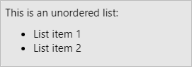 format for unordered list