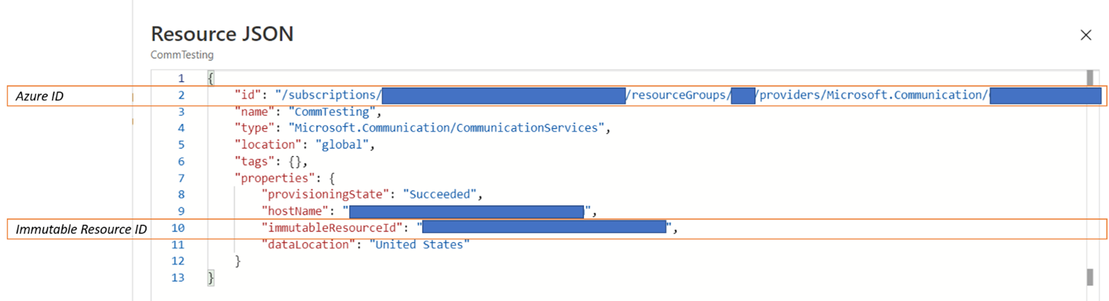 Screenshot showing selecting the JSON properties.