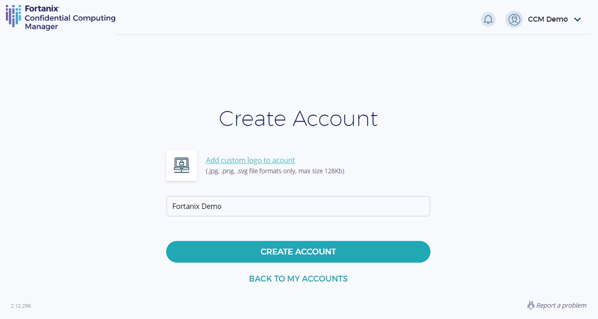 Screenshot that shows how to create an account.