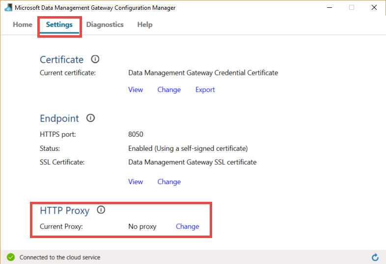 Set proxy using config manager 2