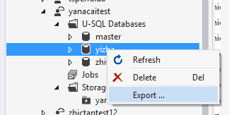 Server Explorer - Export a database