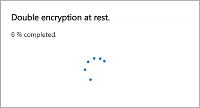 Screenshot of the "Double encryption at rest" notification. 