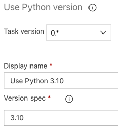 Azure DevOps set python version 2