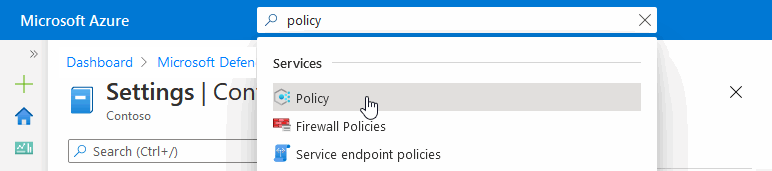 Accessing Azure Policy.