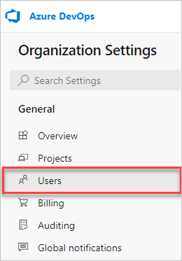 Screenshot showing selected Users tab.