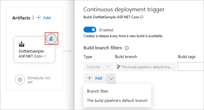 Continuous deployment triggers