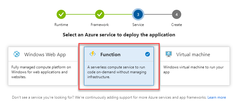 Set up builds and release pipelines for Functions in Azure portal.