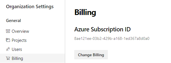 Billing Azure Subscription ID