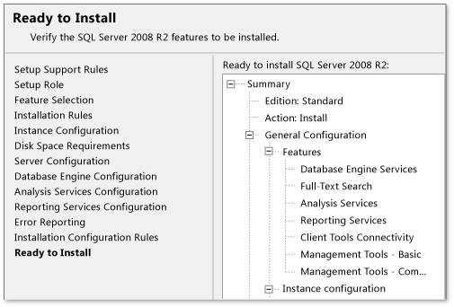 Install SQL Server 2008 R2 - Ready