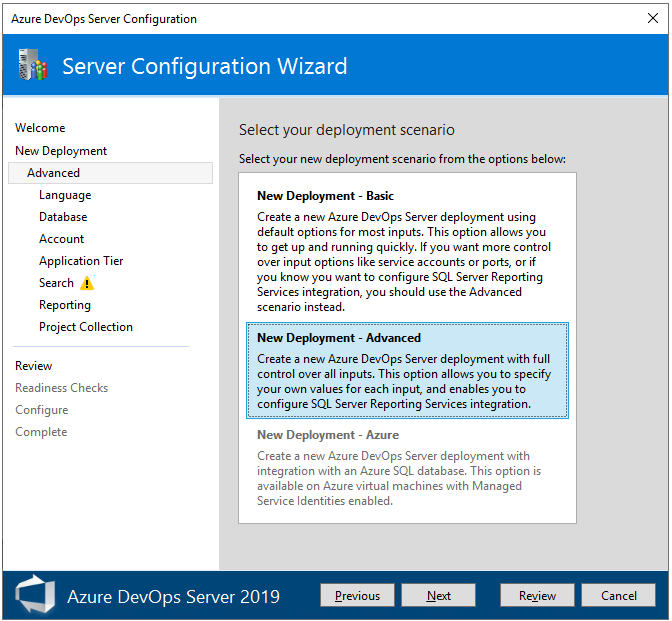 Install on single server - Azure DevOps | Microsoft Docs