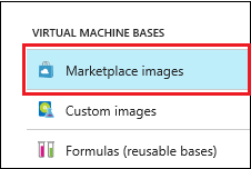 Marketplace images menu item