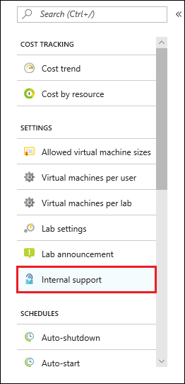 Internal support button