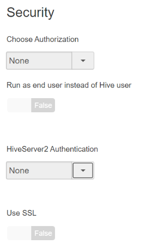 `Security Options for Hive`.
