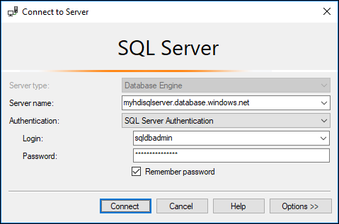 Connect to SQL Database using SSMS1.