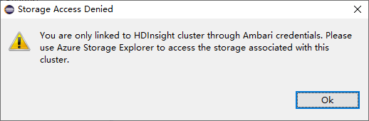 HDInsight Spark clusters in Azure Explorer denied2