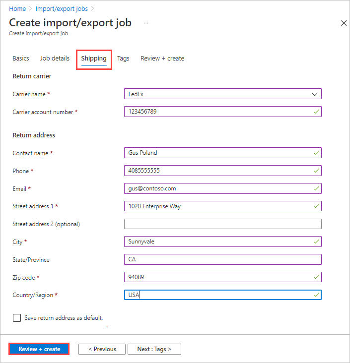 Create import job - Step 3