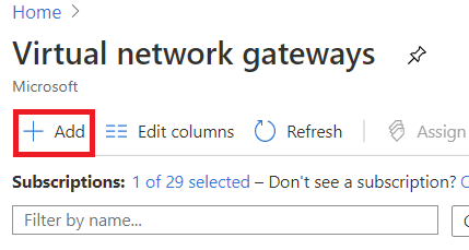 virtual network gateways