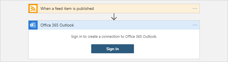 Screenshot that shows sign-in prompt for Office 365 Outlook.