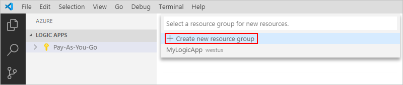 Create a new Azure resource group