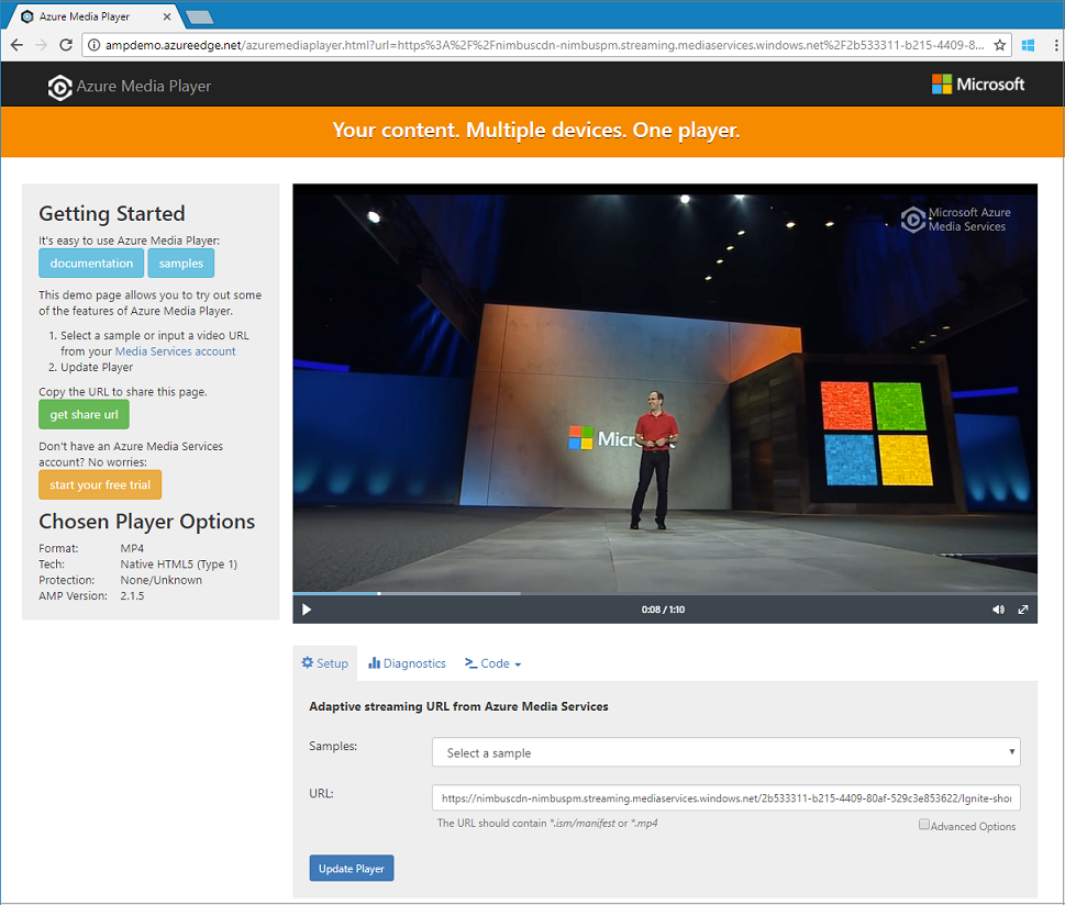 Upload, encode, and stream with Media Services v3 | Microsoft Docs