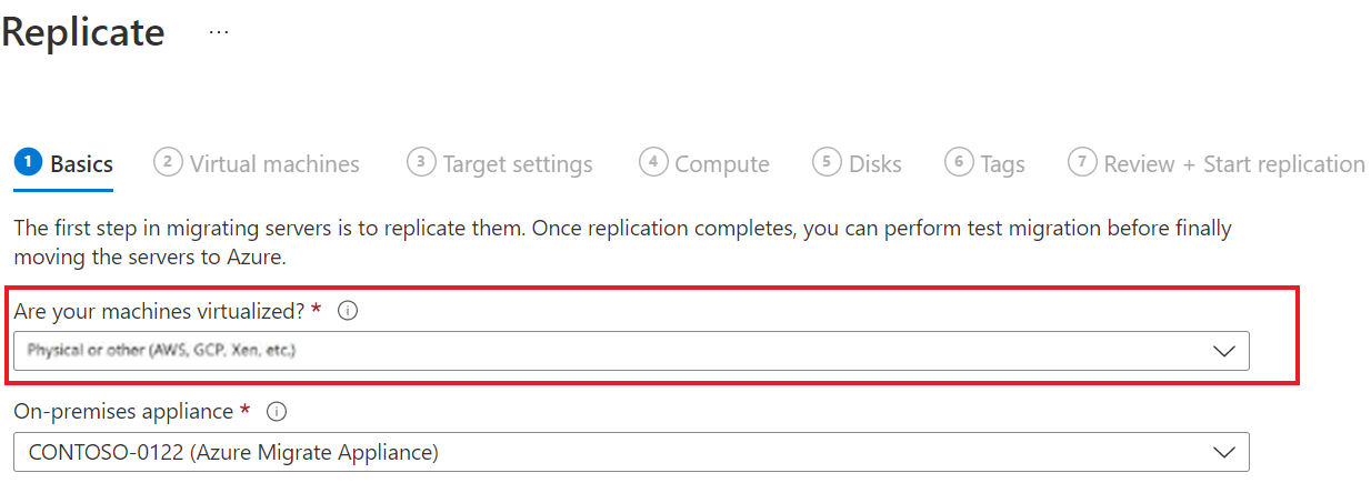 Screenshot that shows Replicate settings.