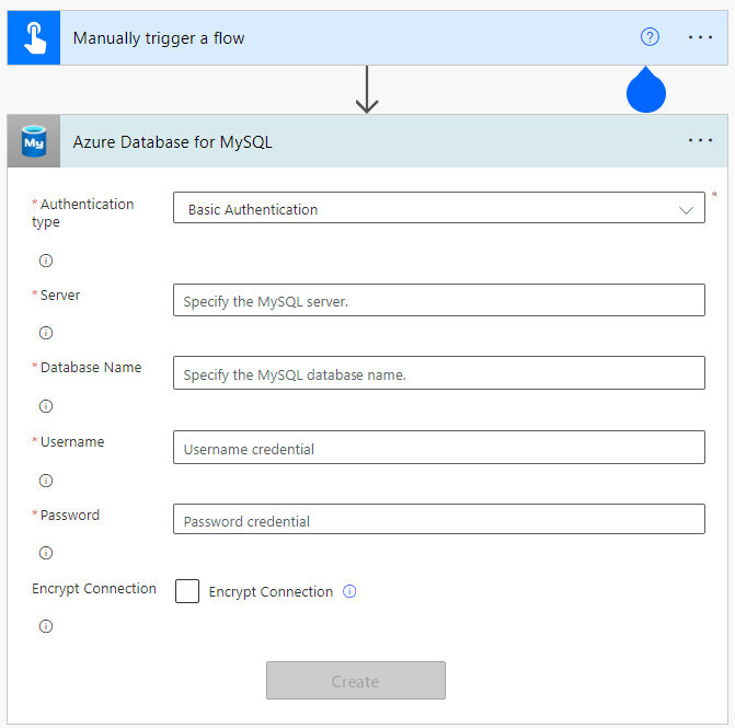 Screenshot of adding a new MySQL connection for Azure Database for MySQL flexible server.