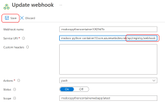 A screenshot showing how to check a webhook configuration.