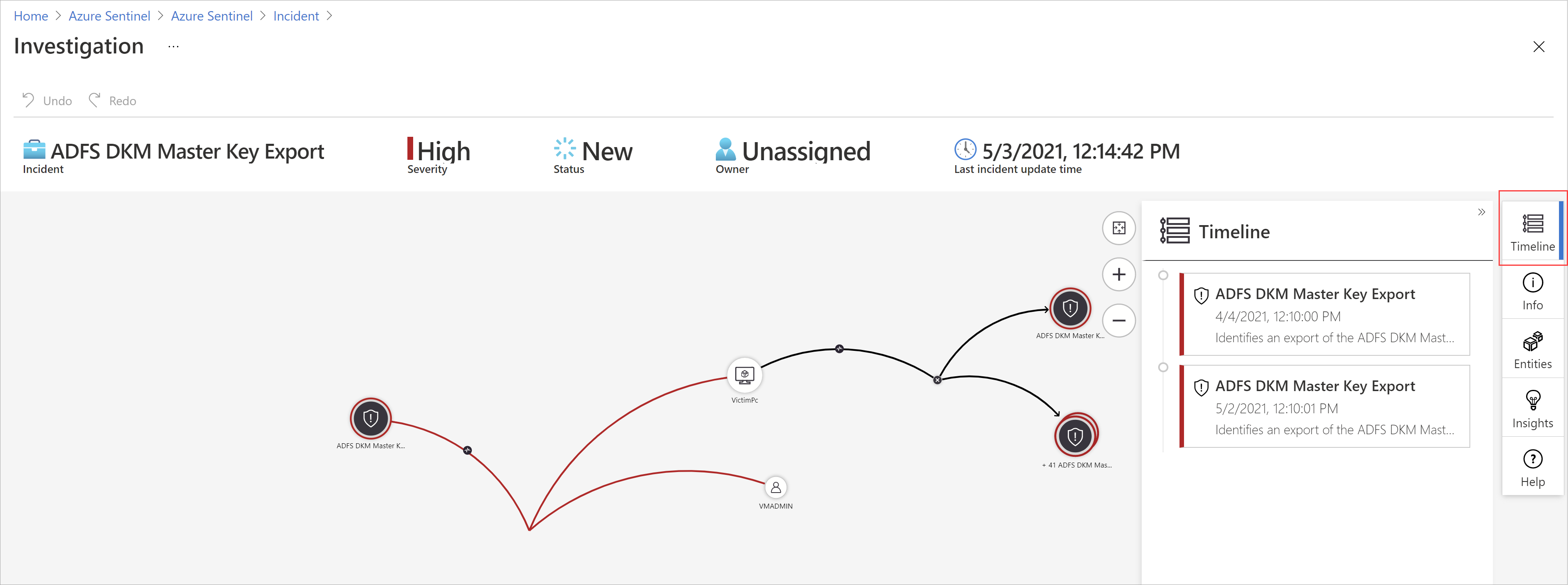 View timeline in map