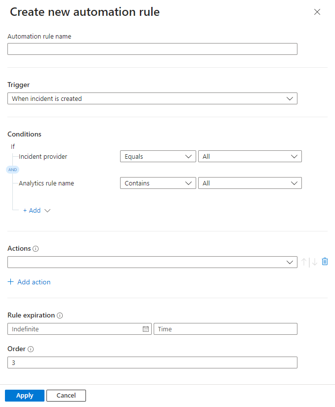 Create an automation rule