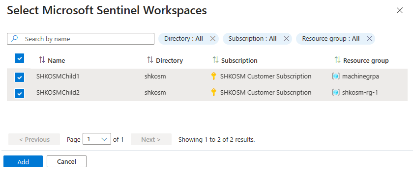 Screenshot shows the add workspace selection menu.
