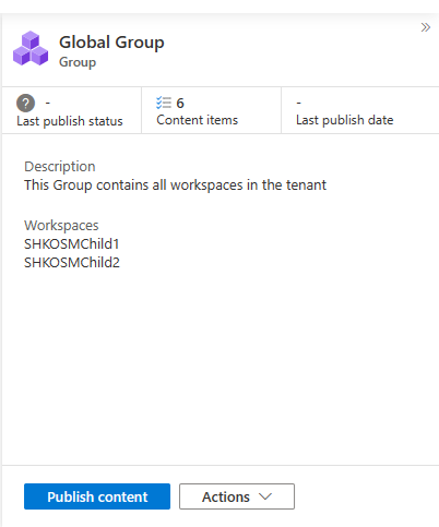 Screenshot shows the group publish window.