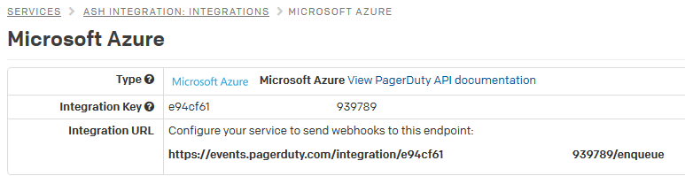The "Integration URL" in PagerDuty