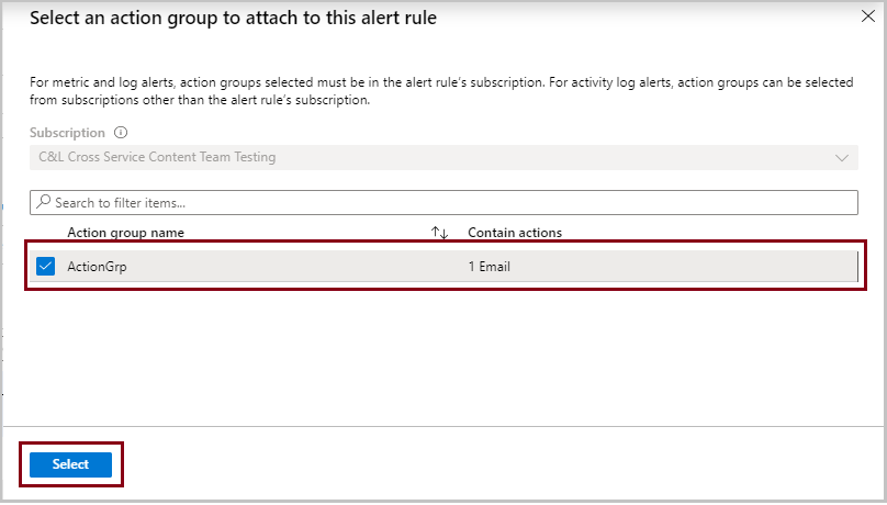 Screenshot Portal new alert rule 4