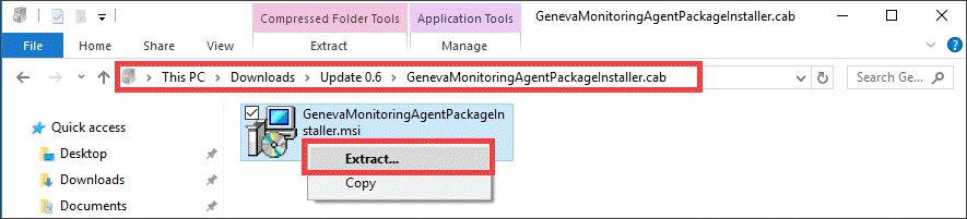Extract MDS Agent Update file