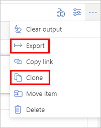 Make a copy of the notebook with the Export or Clone command.
