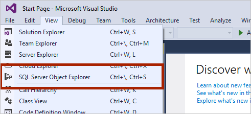 visual studio 2017 sql server object explorer windows auth