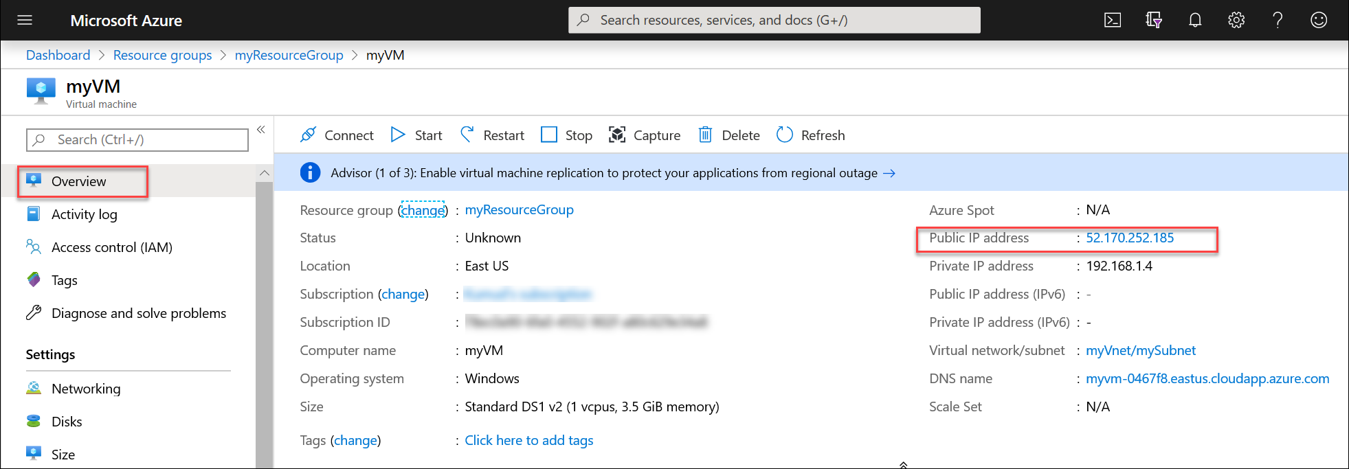 Dissociate a public IP address from an Azure VM | Microsoft Docs