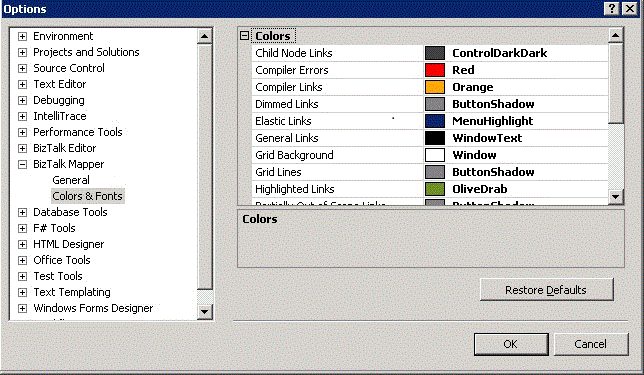 Select colors and fonts