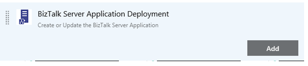 Add a BizTalk Server application eeployment task to the pipeline release for Azure DevOps.