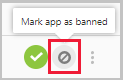 Screenshot of a ban app icon.
