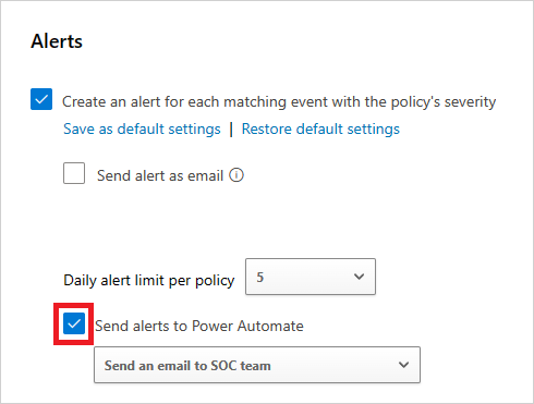 Enable Power Automate in policy.