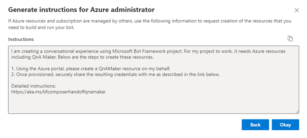Generate QnA instructions for Azure admin