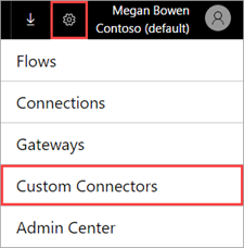 Find custom connectors