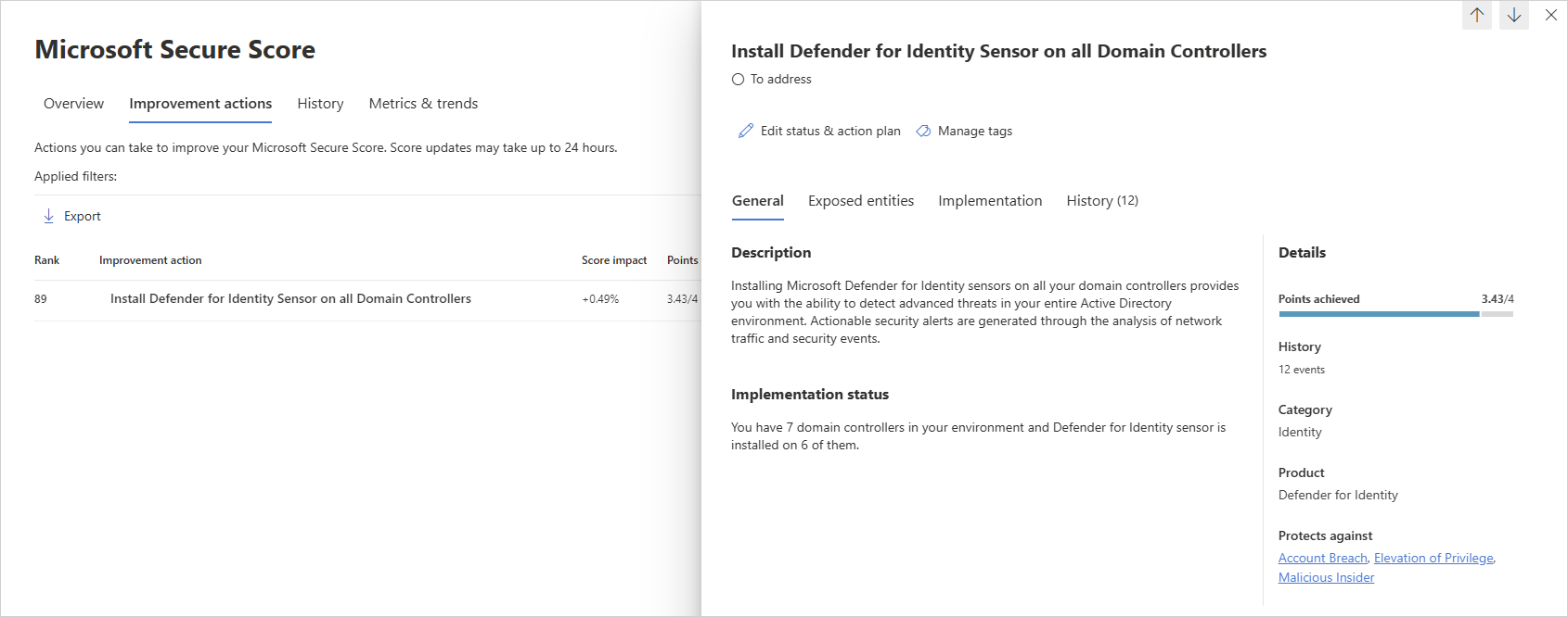 Install Defender for Identity Sensor on all Domain Controllers.