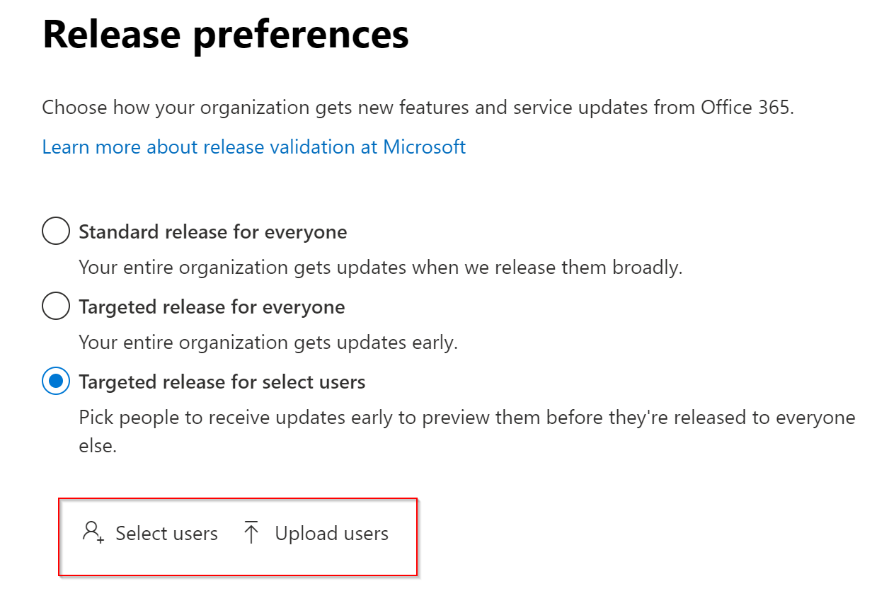 Release preferences options.