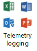 This icon represents telemetry logging.